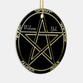 Geist, Luft, Feuerpentagram-Baum-Verzierung Keramikornament (Rechts)