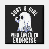 Geist lustiger Fitnessstudio-Workout Bodybuilding  Magnet (Vorne)