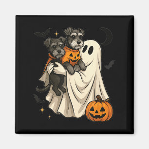 Geist Miniaturschnauzer Hund Halloween Magnet