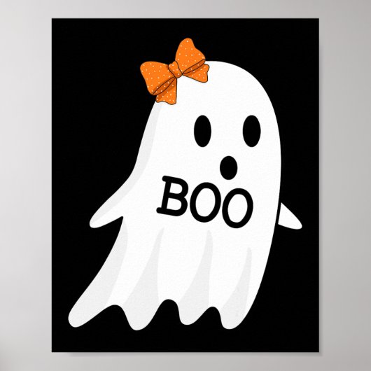Geist mit Bow-Boo Halloween-Kostüm für Mädchen Kin Poster (Vorne)
