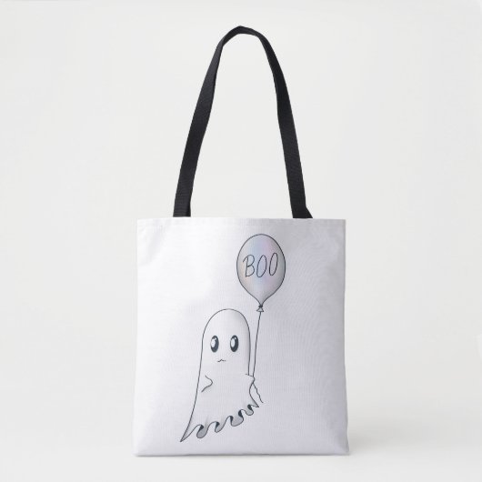Geist mit einer Boo Baloon Tote Tasche (Vorderseite)