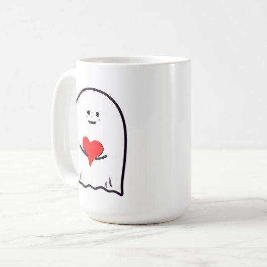 Geist mit Herz Kaffeetasse (Vorderseite Links)