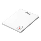 Geist mit Herz Notizblock (Rotiert)