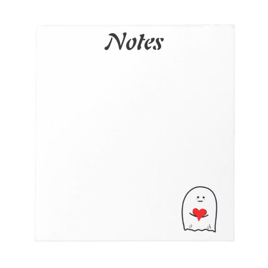 Geist mit Herz Notizblock (Vorderseite)