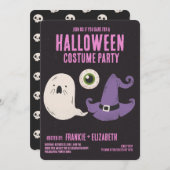 Geist mit HexenHalloween-Kostüm-Party Einladung (Vorne/Hinten)