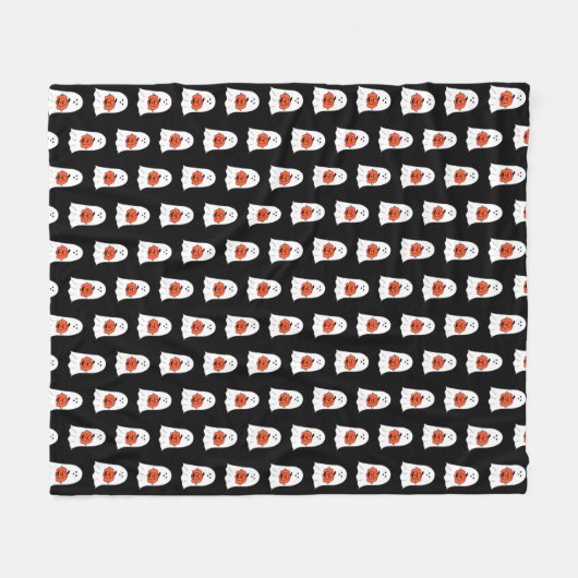 Geist mit Jack-o-Lantern Fleecedecke (Vorderseite (Horizontal))