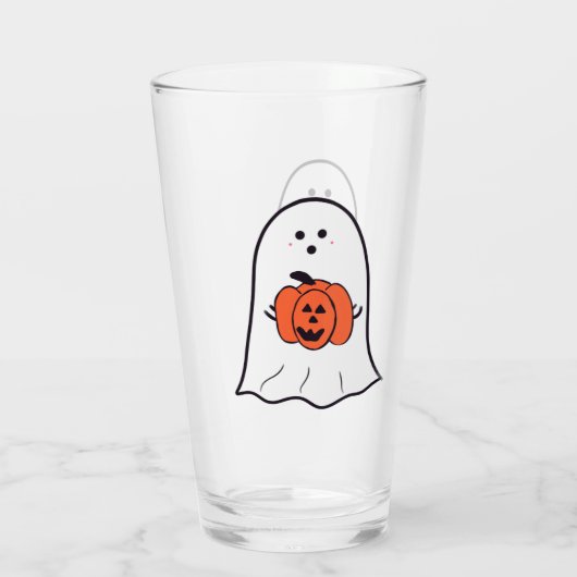 Geist mit Jack-o-Lantern Glas (Rückseite)