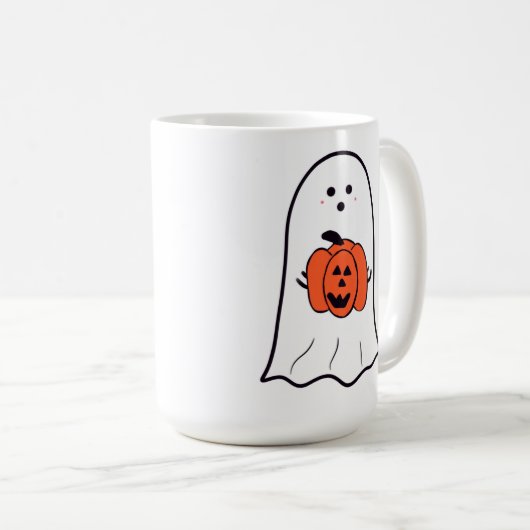 Geist mit Jack-o-Lantern Kaffeetasse (VorderseiteRechts)