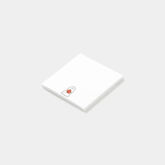 Geist mit Jack-o-Lantern Post-it Klebezettel (angewinkelt)