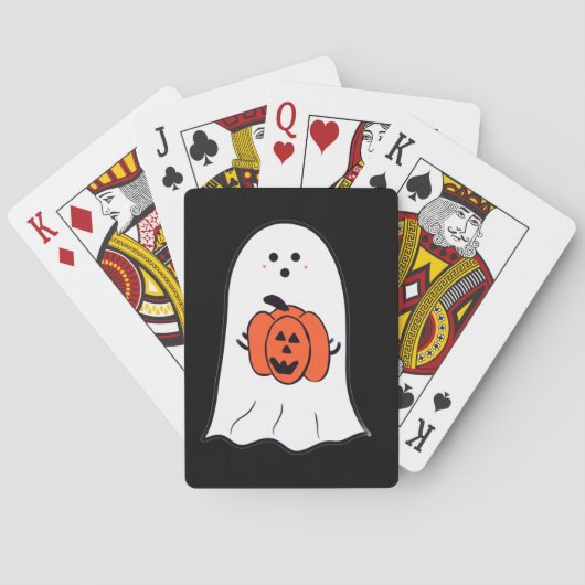Geist mit Jack-o-Lantern Spielkarten (Rückseite)