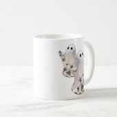 Geist mit kleinen Schmetterlingen Halloween  Kaffeetasse (VorderseiteRechts)