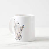Geist mit kleinen Schmetterlingen Halloween  Kaffeetasse (Vorderseite Links)