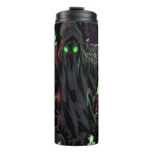 Geist mit Lattern und grünen Augen Thermosbecher (Vorderseite)