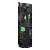 Geist mit Lattern und grünen Augen Thermosbecher (Nach rechts gedreht)