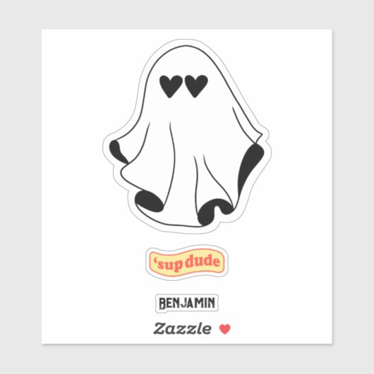 Geist mit Liebe Augen 'sup Typ Anpassbar Aufkleber (Blatt)