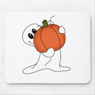 Geist mit Orange Pumpkin Mousepad