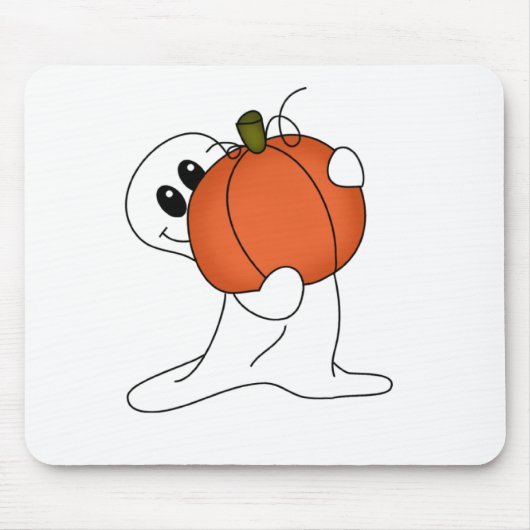 Geist mit Orange Pumpkin Mousepad (Vorne)