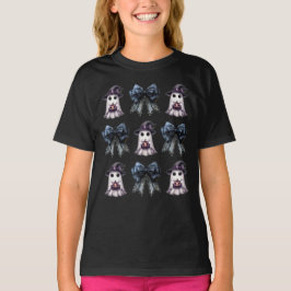 Geist mit Pumpkin und Coquette Bow Halloween T-Shirt