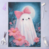 Geist mit rosa Bow-Dekoupage Seidenpapier (Basteln)