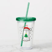 Geist mit Weihnachtsbaum Acryltrinkbecher (Rückseite)