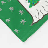 Geist mit Weihnachtsbaum Fleecedecke (Ecke)