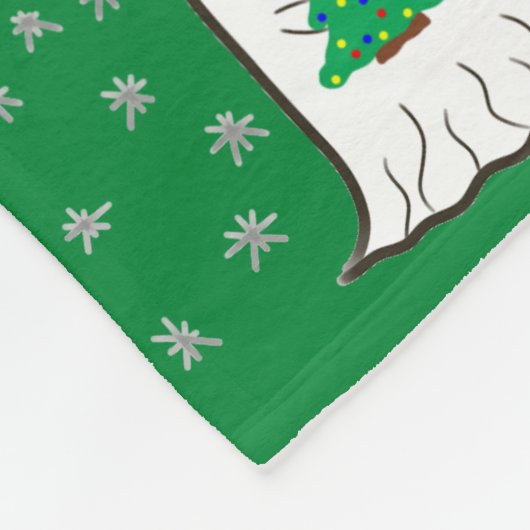 Geist mit Weihnachtsbaum Fleecedecke (Ecke)