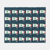 Geist mit Weihnachtsbaum Fleecedecke (Vorderseite (Horizontal))