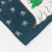 Geist mit Weihnachtsbaum Fleecedecke (Ecke)