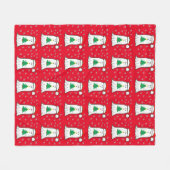 Geist mit Weihnachtsbaum Fleecedecke (Vorderseite (Horizontal))