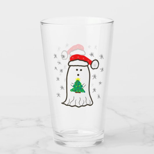 Geist mit Weihnachtsbaum Glas (Rückseite)
