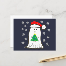 Geist mit Weihnachtsbaum Postkarte