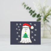 Geist mit Weihnachtsbaum Postkarte (Stehend Vorderseite)