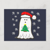 Geist mit Weihnachtsbaum Postkarte (Vorderseite)