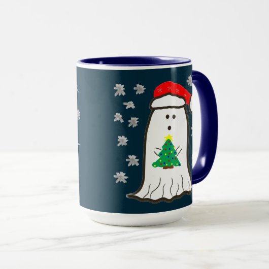 Geist mit Weihnachtsbaum Tasse (VorderseiteRechts)