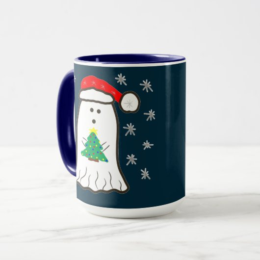 Geist mit Weihnachtsbaum Tasse (Vorderseite Links)