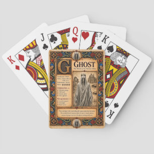 Geist, mittelalterliche Bestiarien-Kunst Spielkarten