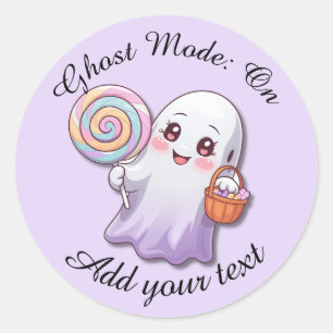 Geist-Modus: Ein – Halloween-Geister-Aufkleber Runder Aufkleber