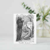 Geist nein! (mit Text) Postkarte (Stehend Vorderseite)