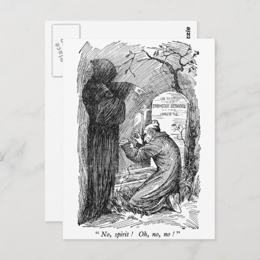 Geist nein! (mit Text) Postkarte (Vorne/Hinten)