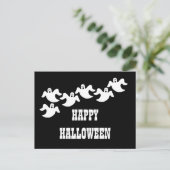 Geist-Party-Halloween-Postkarte, schwarz Feiertagspostkarte (Stehend Vorderseite)