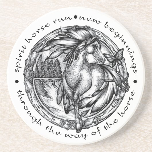 Geist-Pferdelauf Untersetzer (Vorne)
