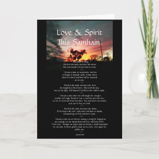 Geist Samhains Karte (Vorderseite)