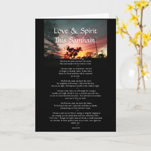 Geist Samhains Karte (Gelbe Blume)