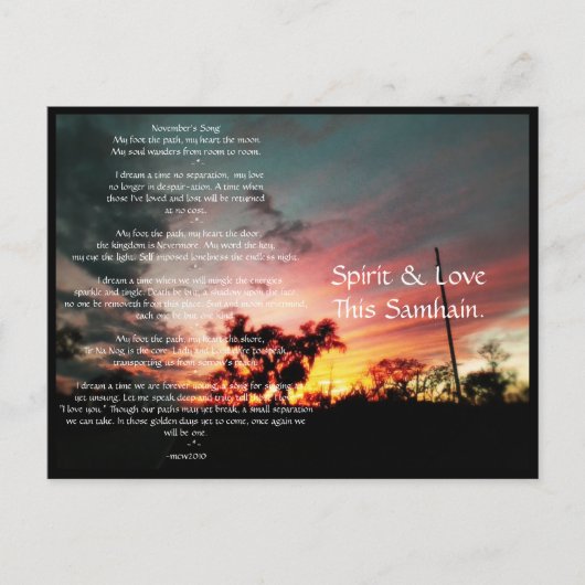 Geist Samhains Postkarte (Vorderseite)