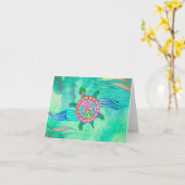 Geist-Schildkröte-freier Raum Notecard Karte (Gelbe Blume)