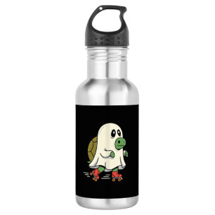 Geist Schildkröte Rollschuhe Halloween Design_1 Edelstahlflasche