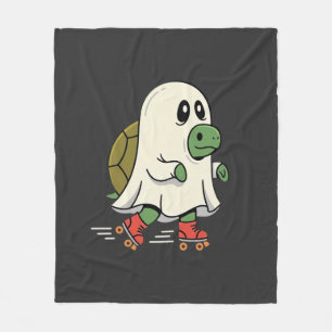 Geist Schildkröte Rollschuhe Halloween Design_1 Fleecedecke