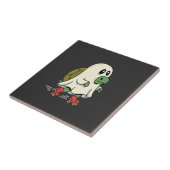 Geist Schildkröte Rollschuhe Halloween Design_1 Fliese (Seite)
