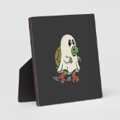 Geist Schildkröte Rollschuhe Halloween Design_1 Fotoplatte (Vorderseite)