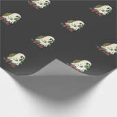 Geist Schildkröte Rollschuhe Halloween Design_1 Geschenkpapier (Ecke)